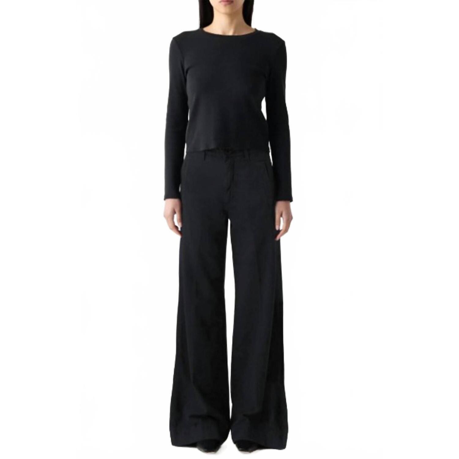 New Amo Frida Wide Leg Trouser In Black